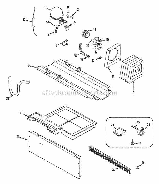 magic chef refrigerator parts diagram