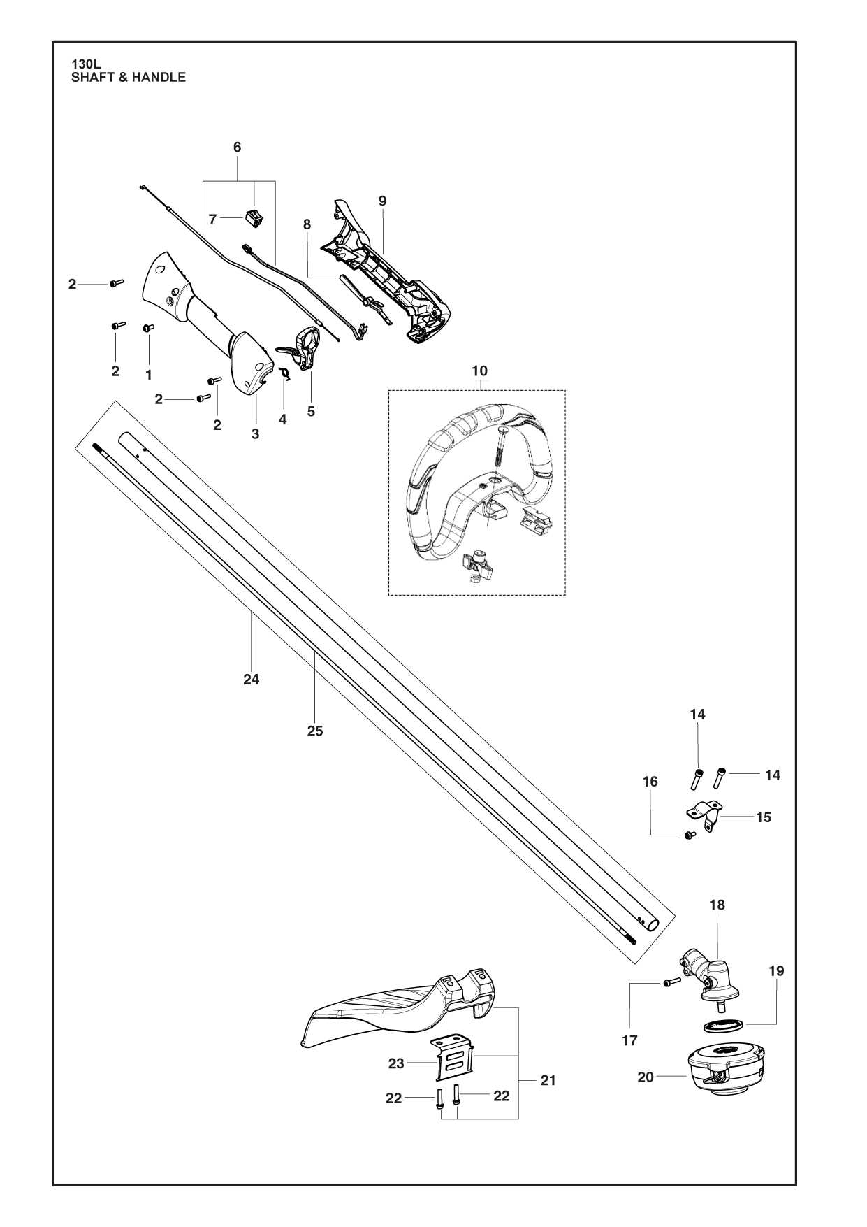 husqvarna trimmer parts diagram