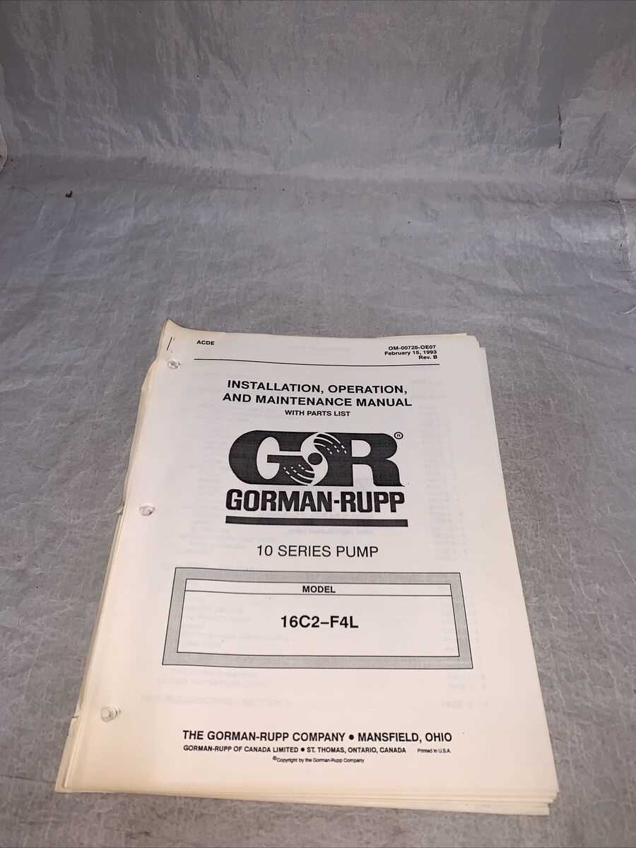 gorman rupp pump parts diagram