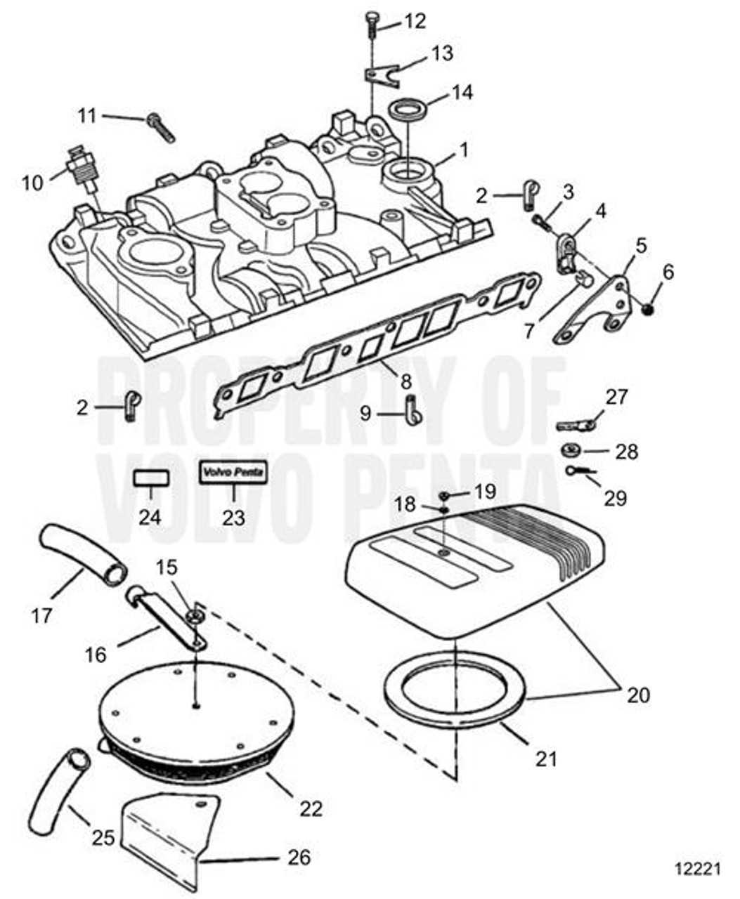 volvo penta 4.3 gl parts diagram