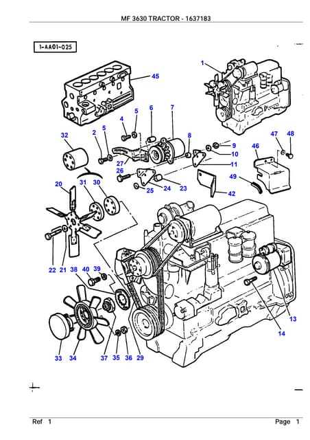 massey ferguson 383 parts diagram