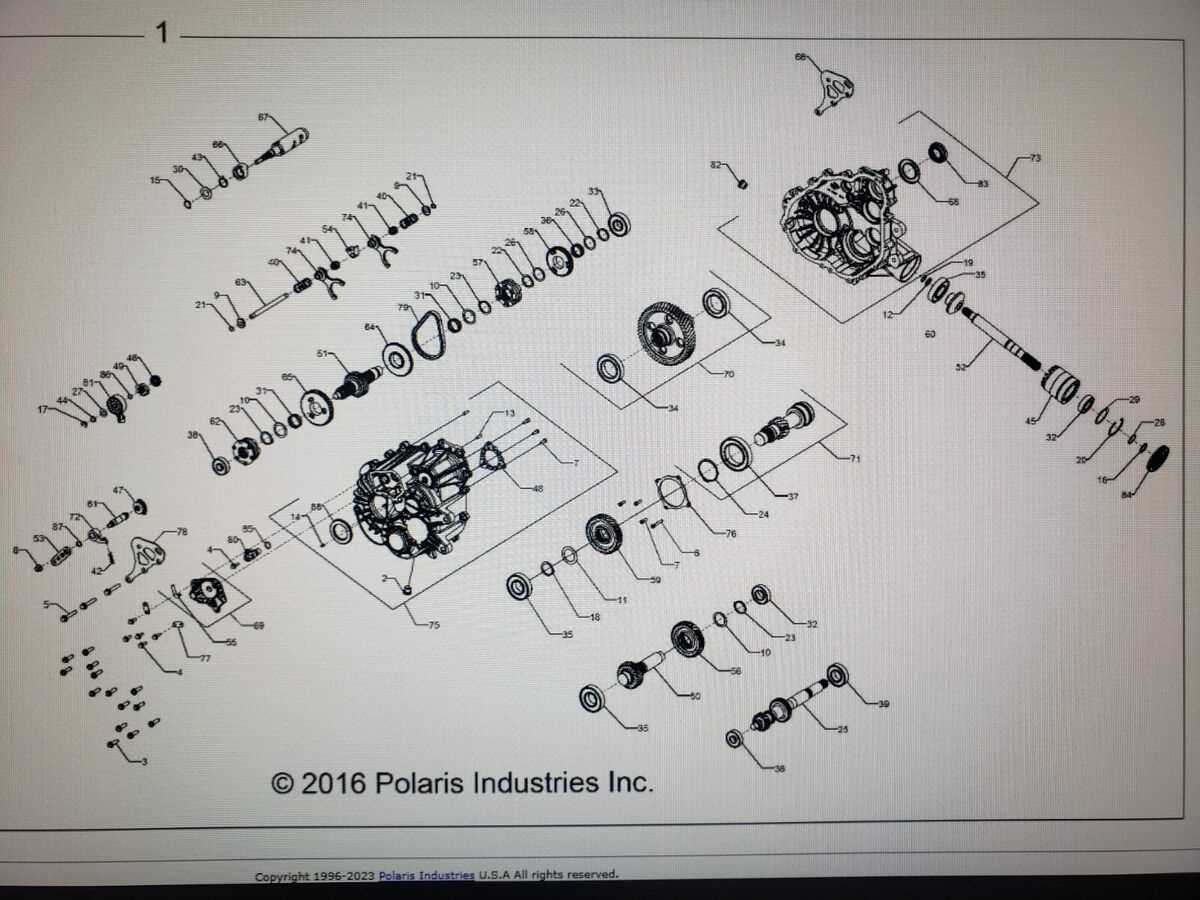 polaris rzr front differential parts diagram