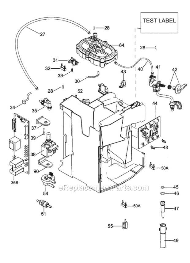 delonghi coffee machine parts diagram