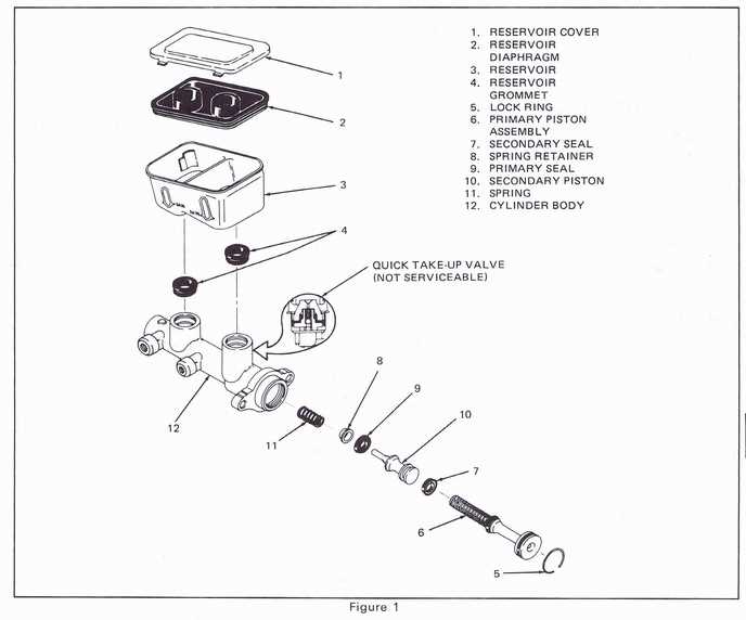 brake booster parts diagram