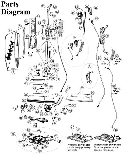 oreck xl parts diagram