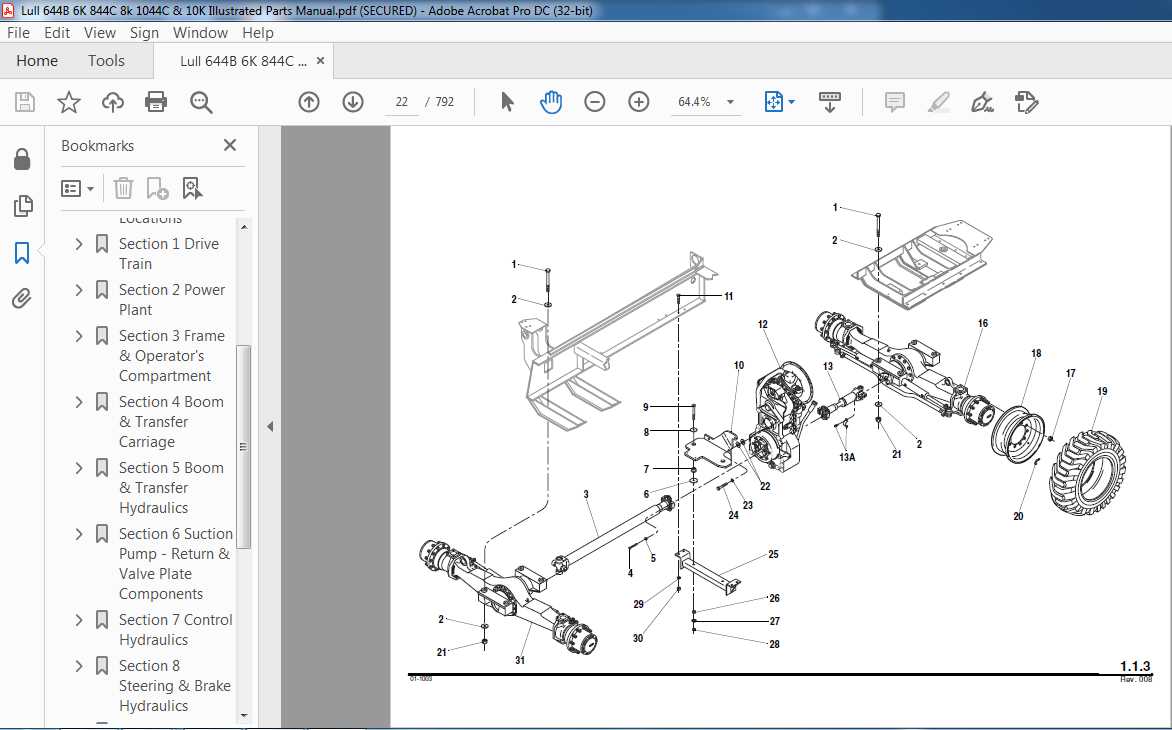 lull parts diagram