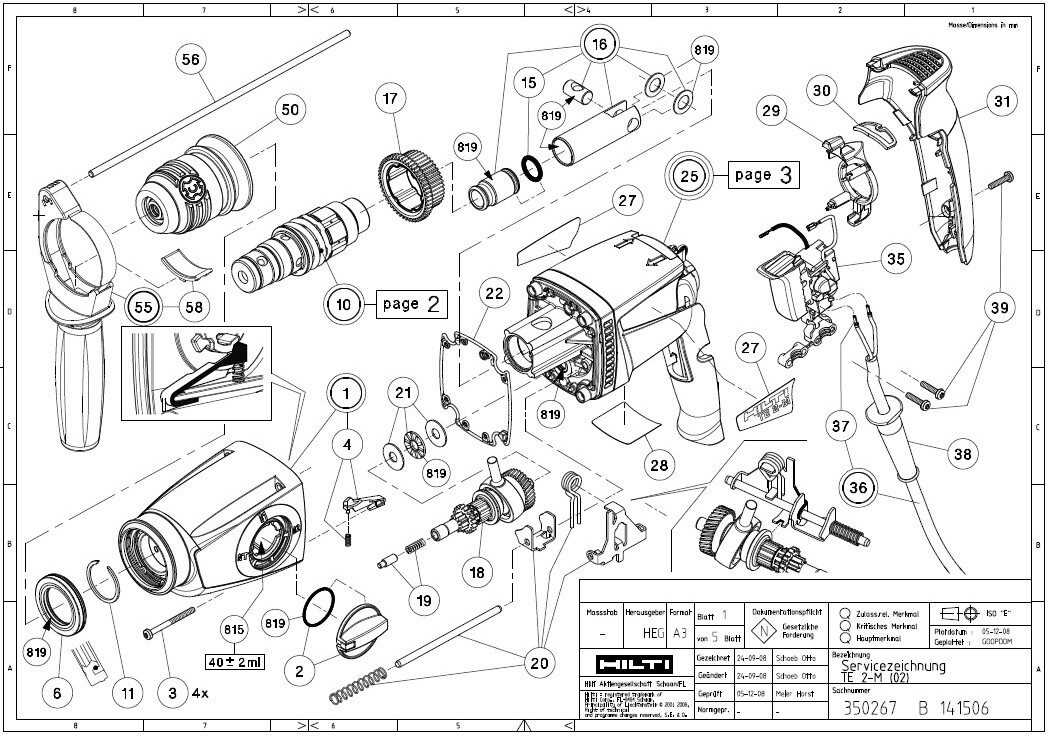 hilti te 3000 avr parts diagram