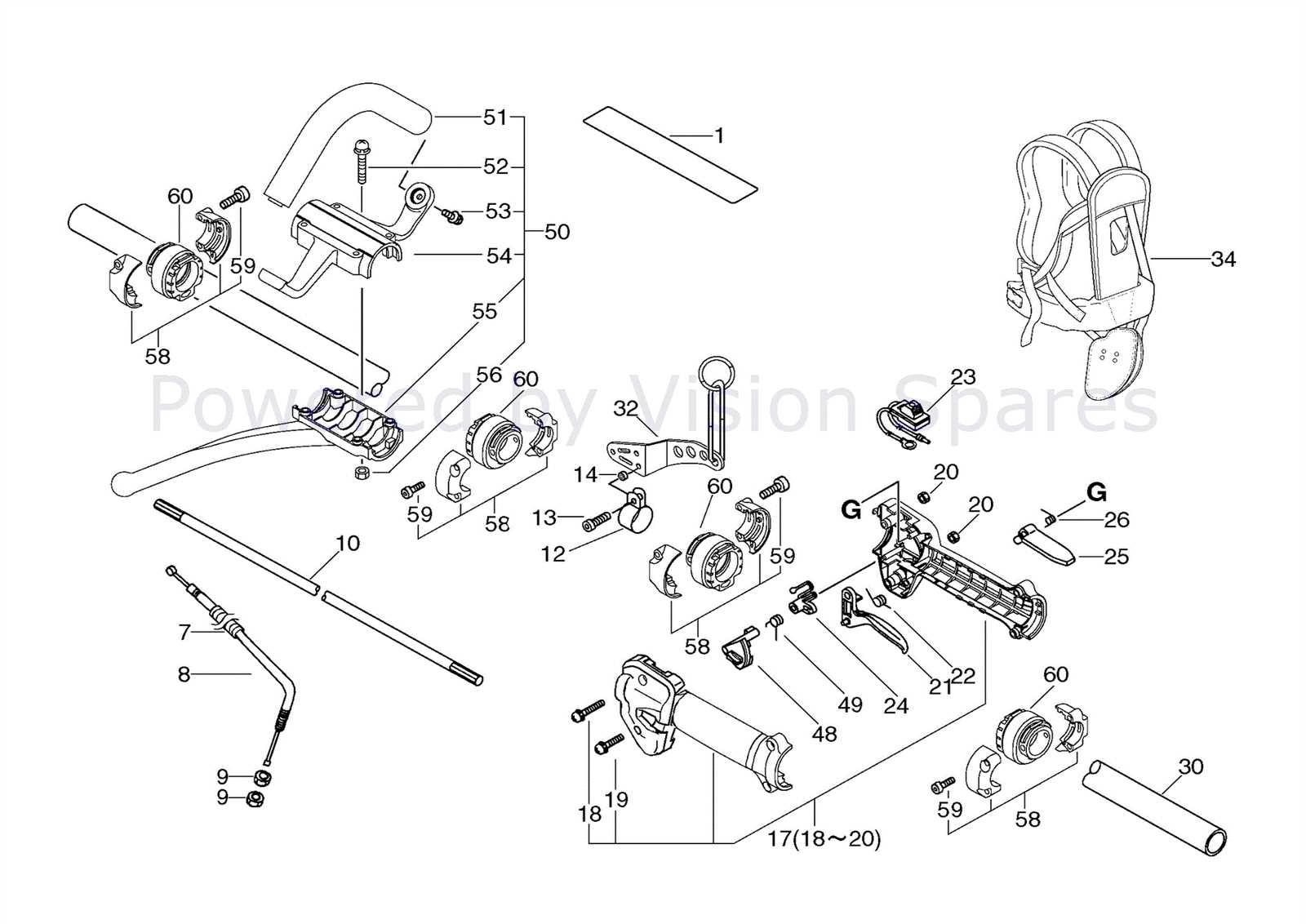 echo parts diagrams