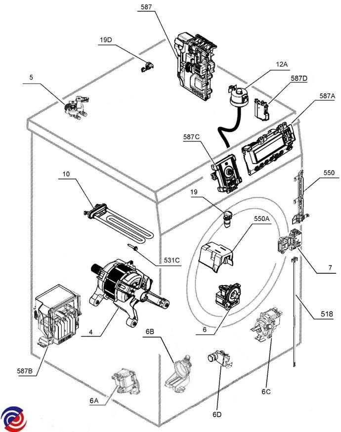 electrolux washing machine parts diagram