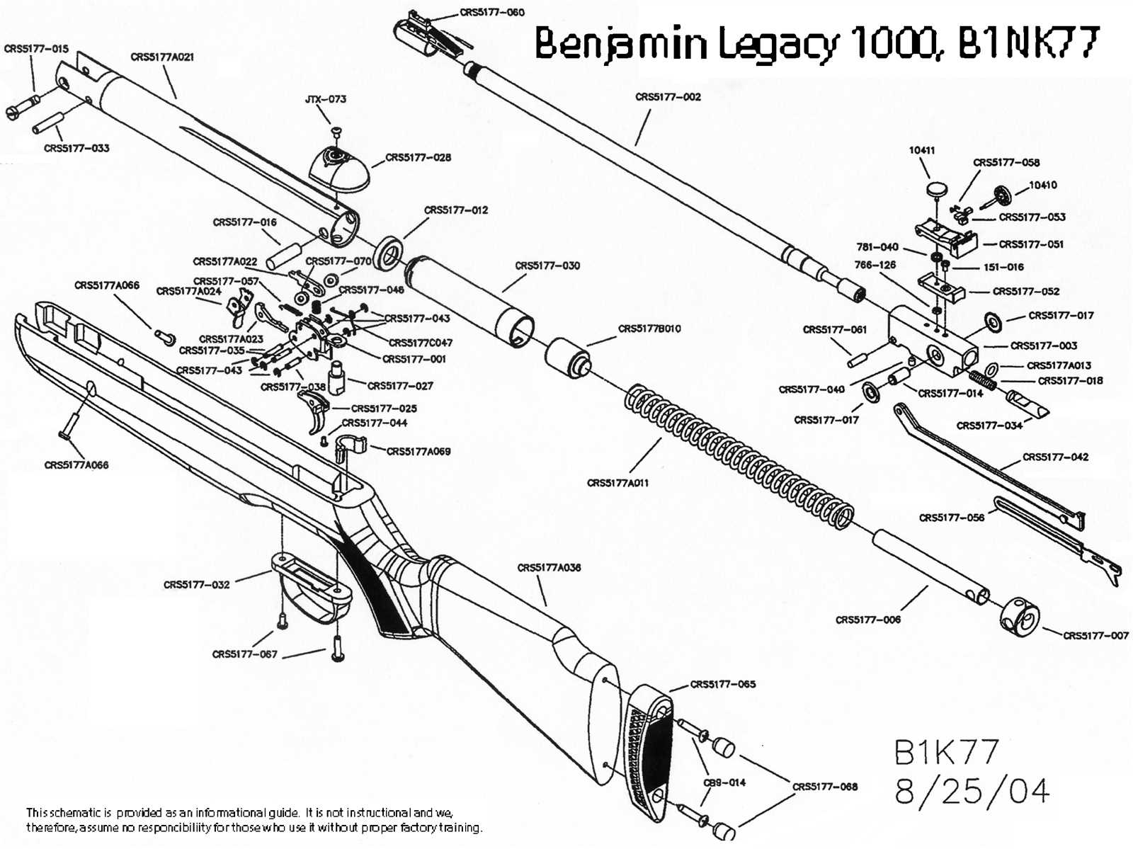 crosman legacy 1000 parts diagram