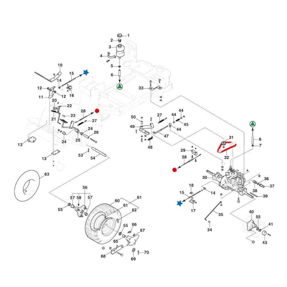cub cadet ltx 1042 parts diagram