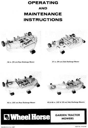 wheel horse 48 mower deck parts diagram