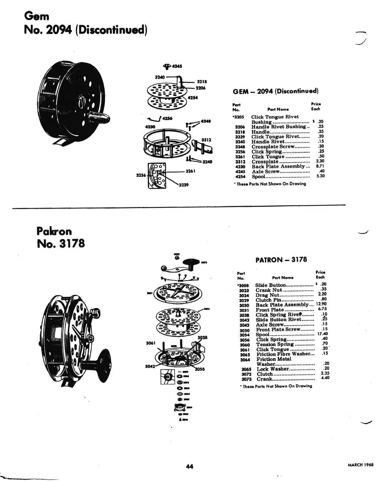 pflueger parts diagram