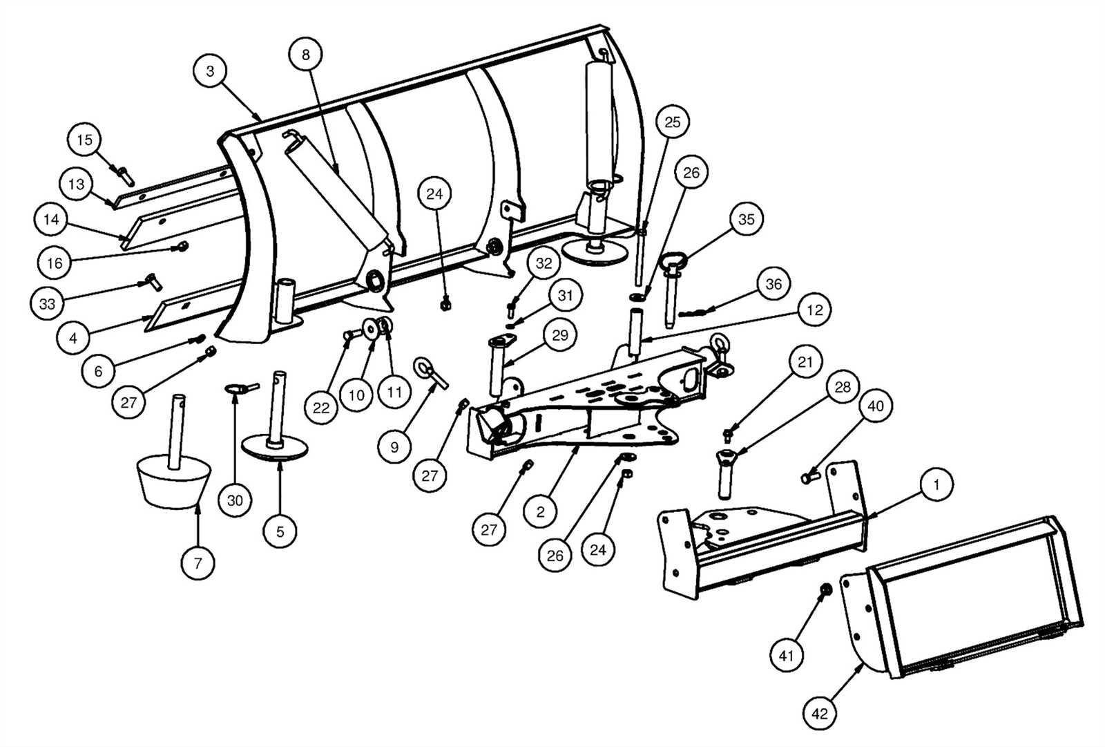 snow plow parts diagram