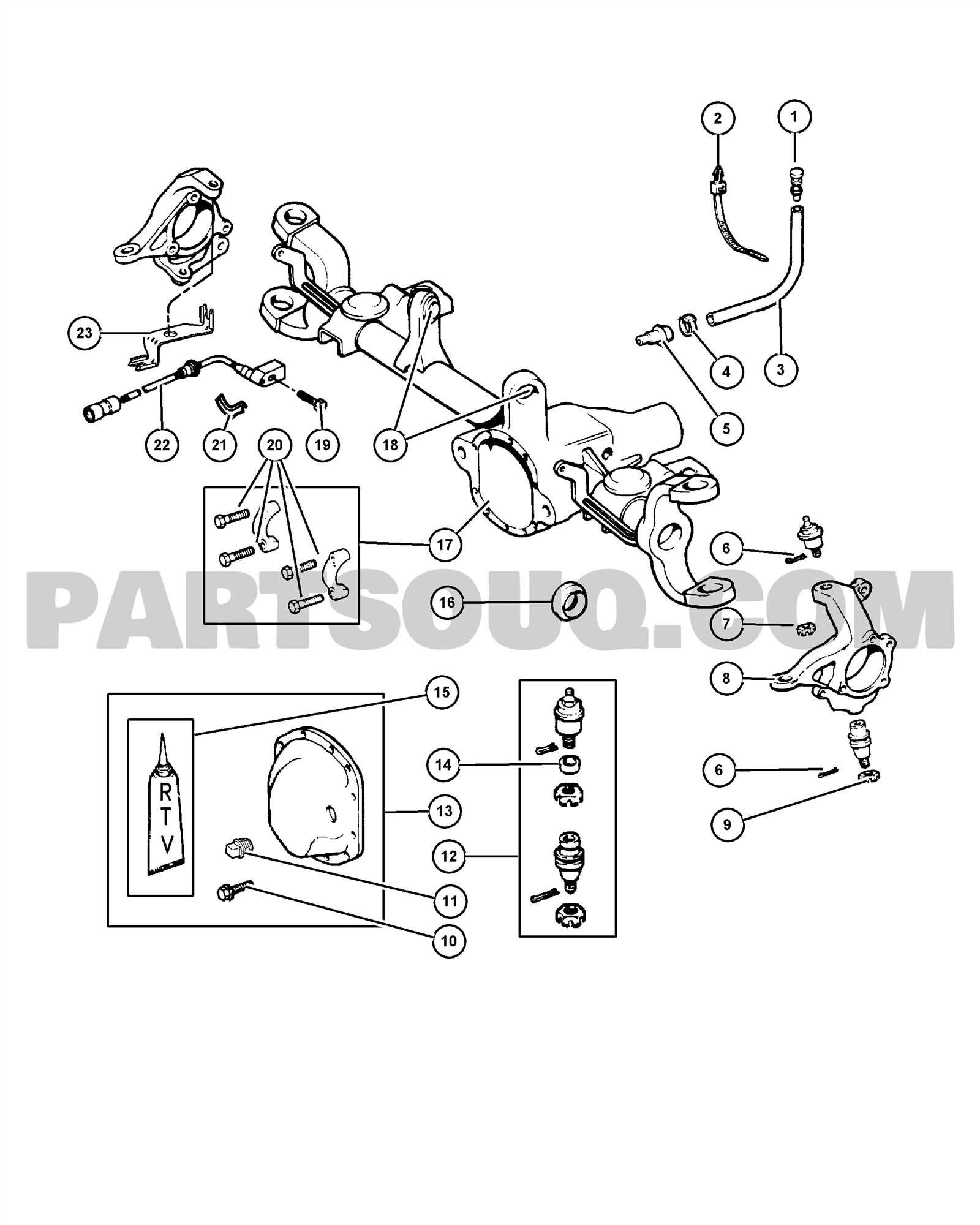 jeep front end parts diagram