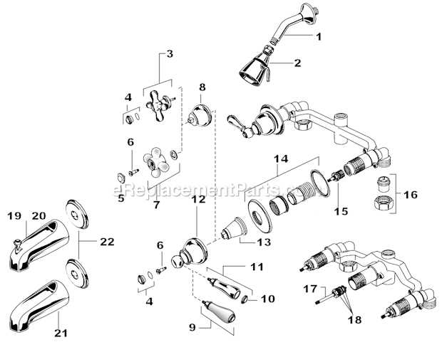 shower valve parts diagram