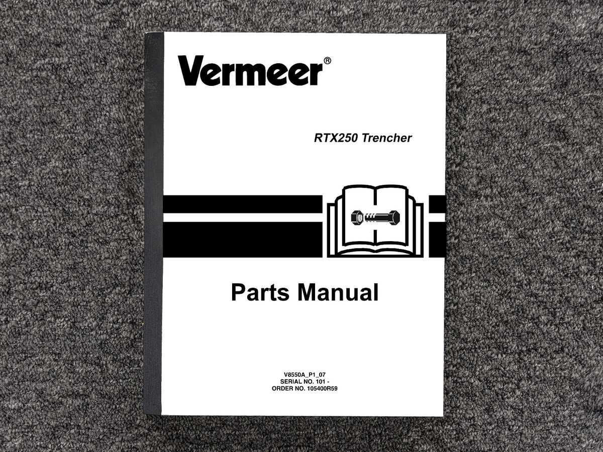 vermeer sc252 parts diagram