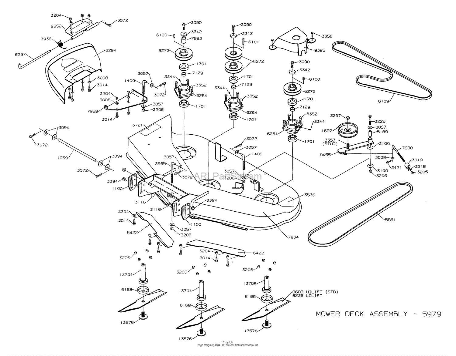 lesco mower parts diagram