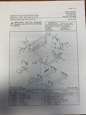 hiniker snow plow parts diagram