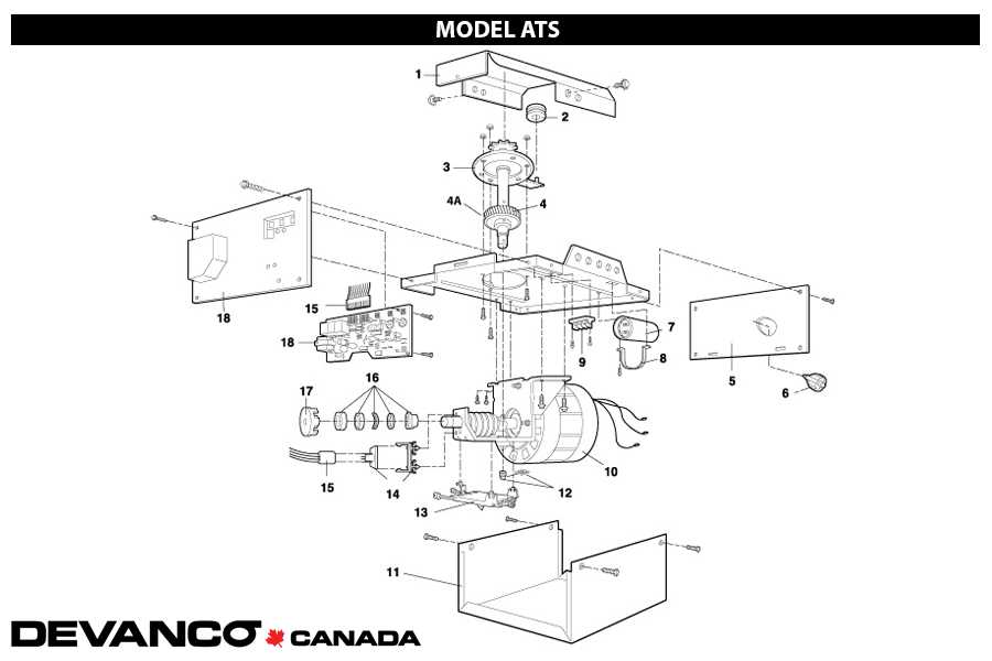 craftsman garage door opener parts diagram