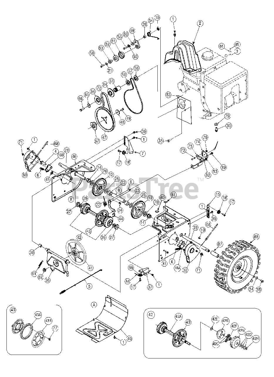 snow blower parts diagram