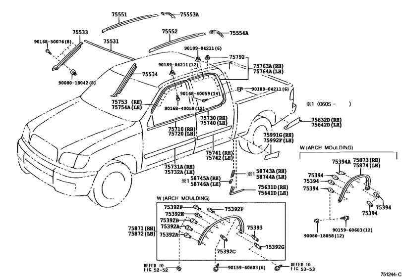 toyota tundra body parts diagram