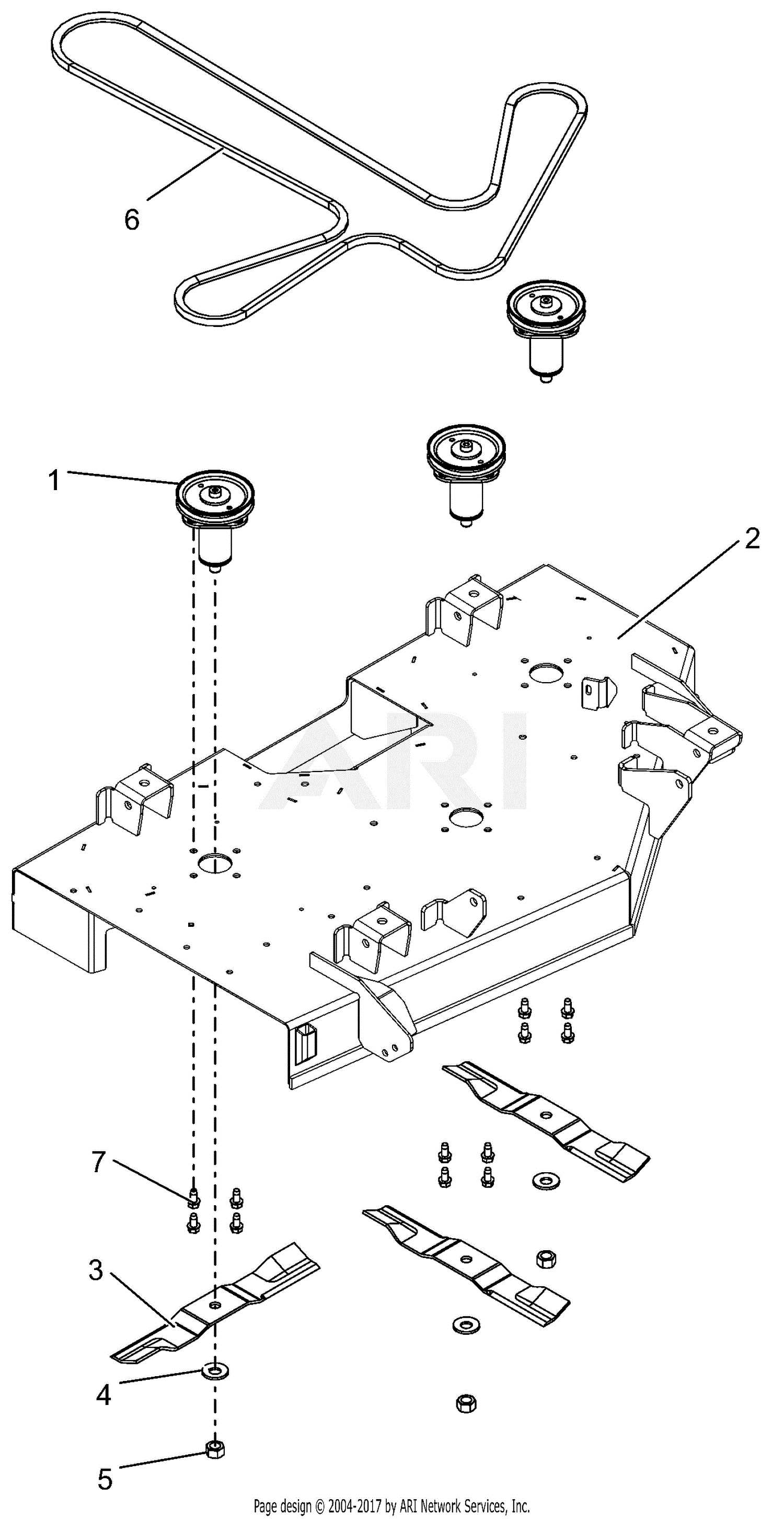 john deere freedom 42 mulching deck parts diagram