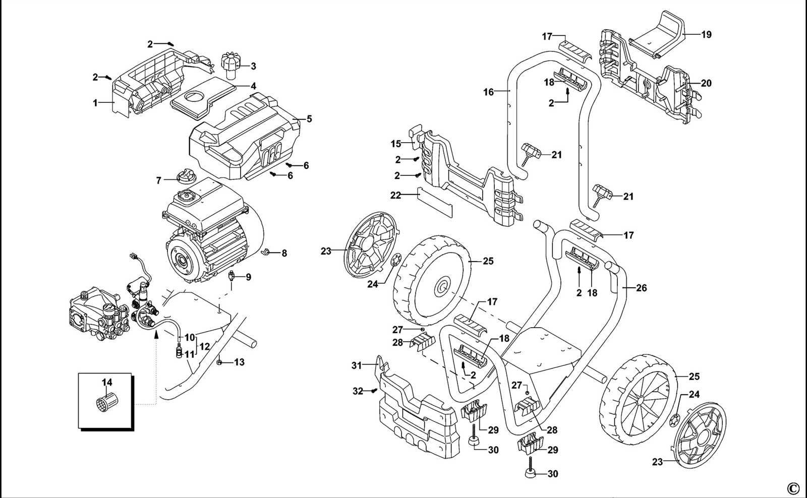 dewalt pressure washer parts diagram