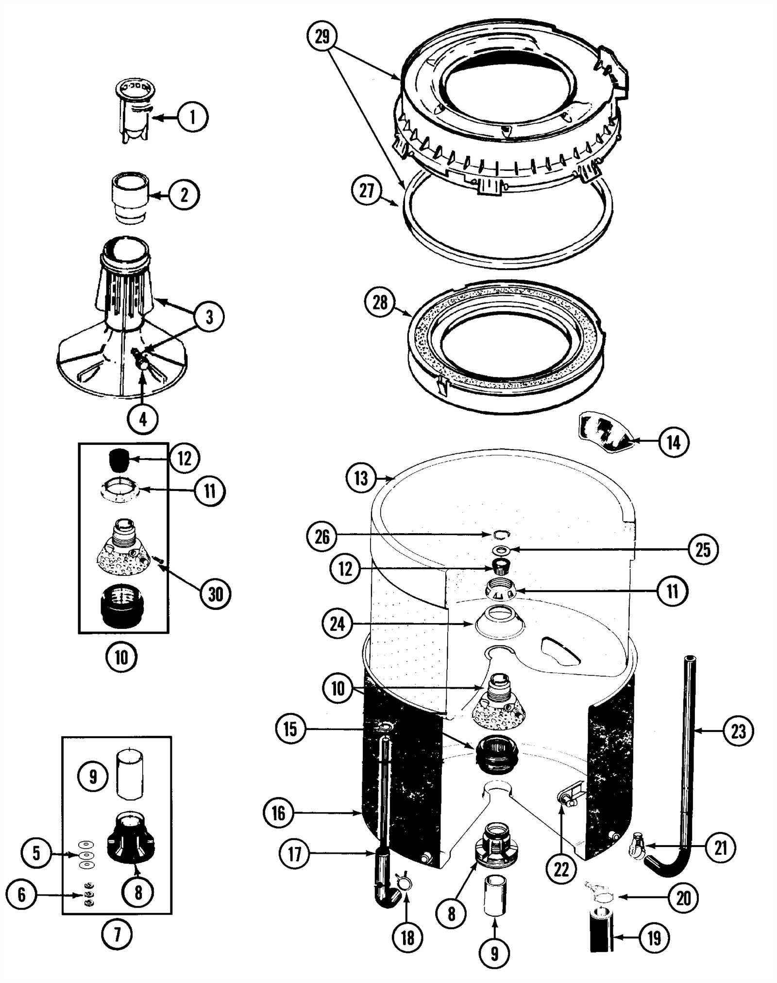 kenmore 90 series washer parts diagram