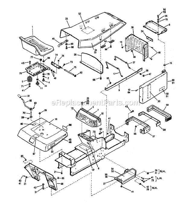 bolens push mower parts diagram