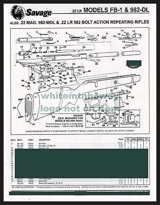 22 rifle savage arms parts diagram