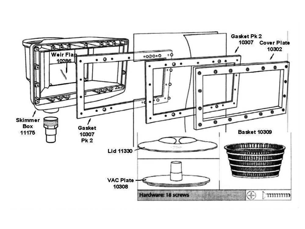 hayward skimmer parts diagram