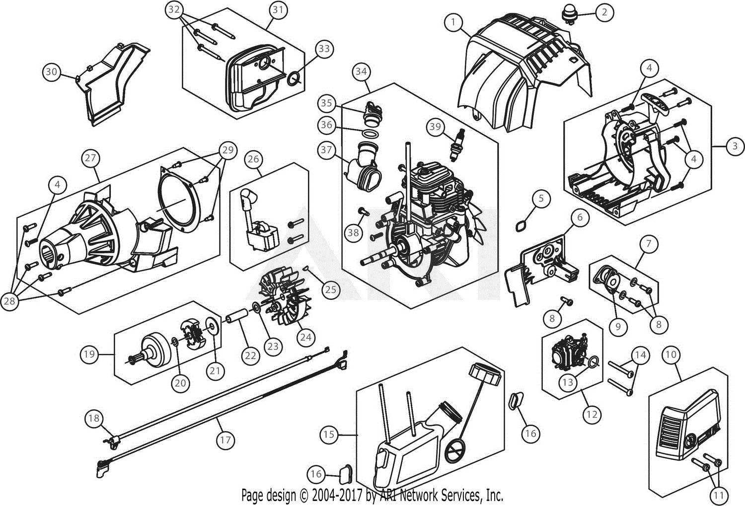 craftsman 25cc weed wacker parts diagram