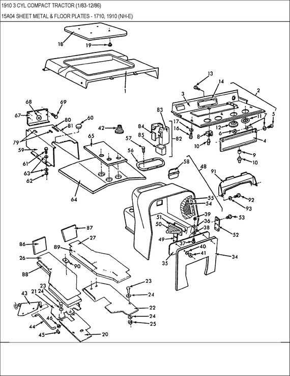 ford 1900 tractor parts diagram