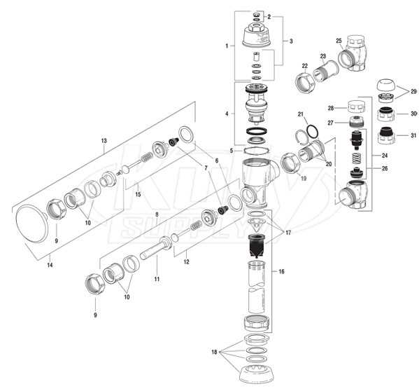 sloan toilet parts diagram