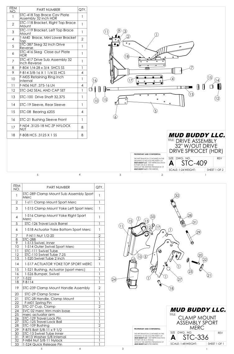 mud buddy parts diagram