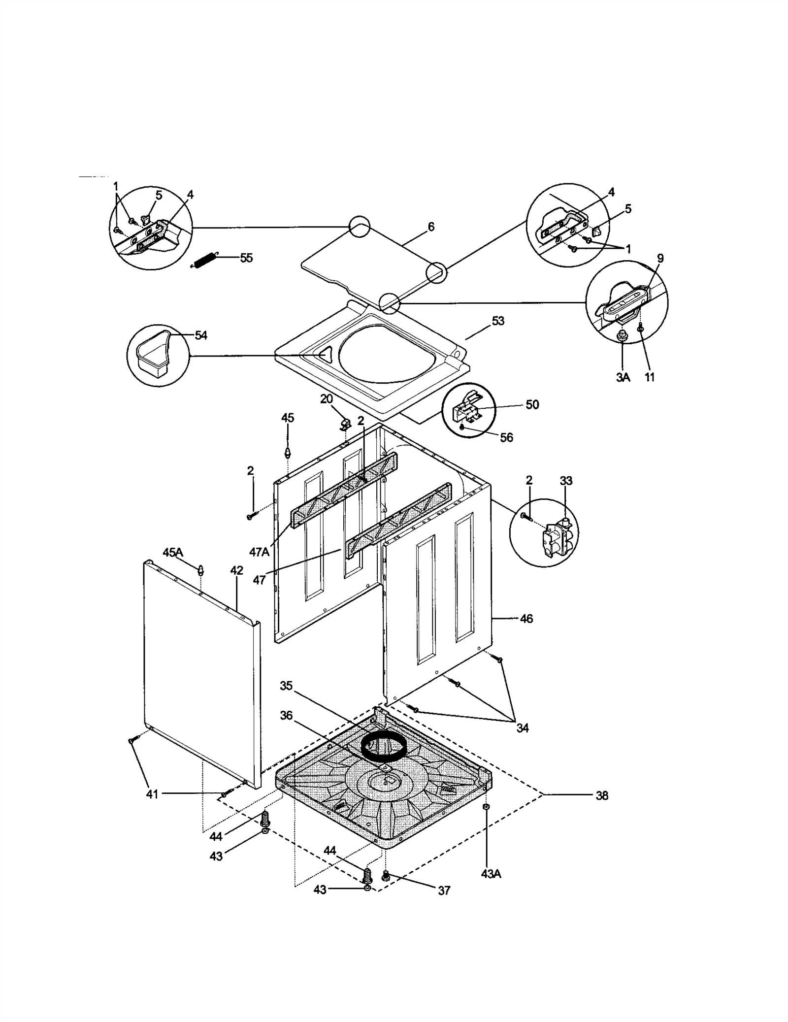 kenmore 70 series washer parts diagram