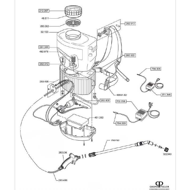 diagram knapsack sprayer parts