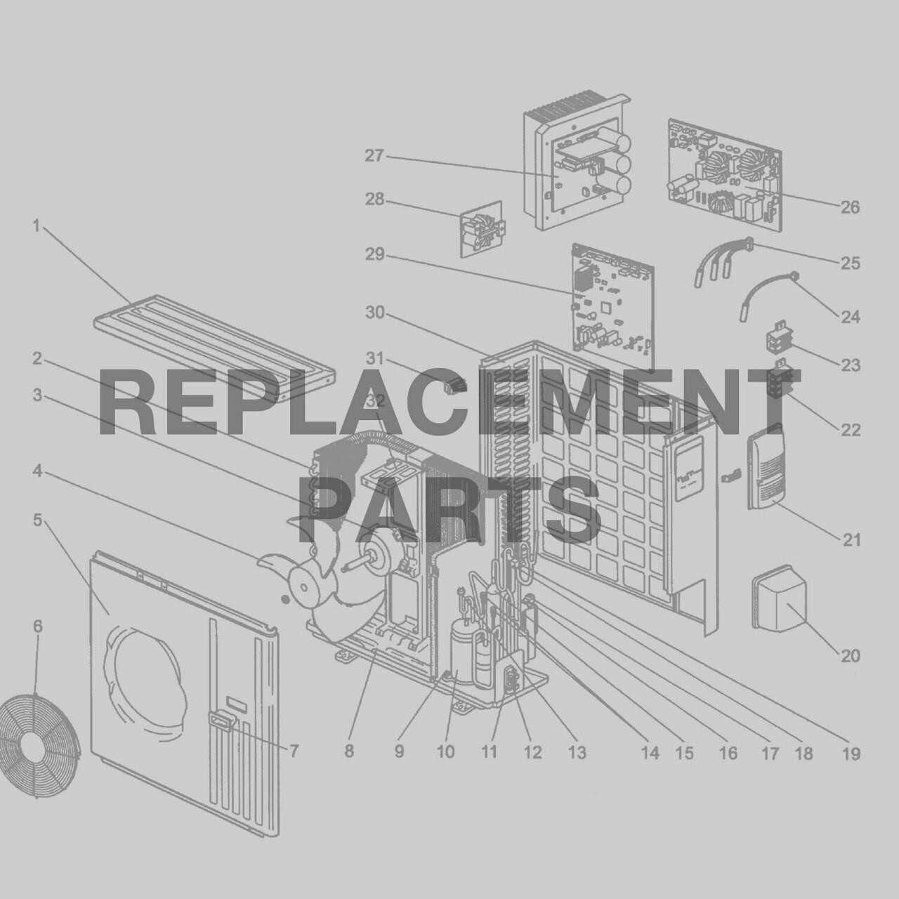 mini split parts diagram