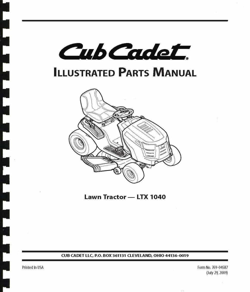 cub cadet ltx 1040 parts diagram