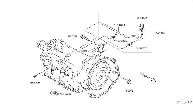 auto transmission parts diagram