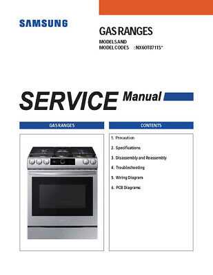 samsung gas stove parts diagram