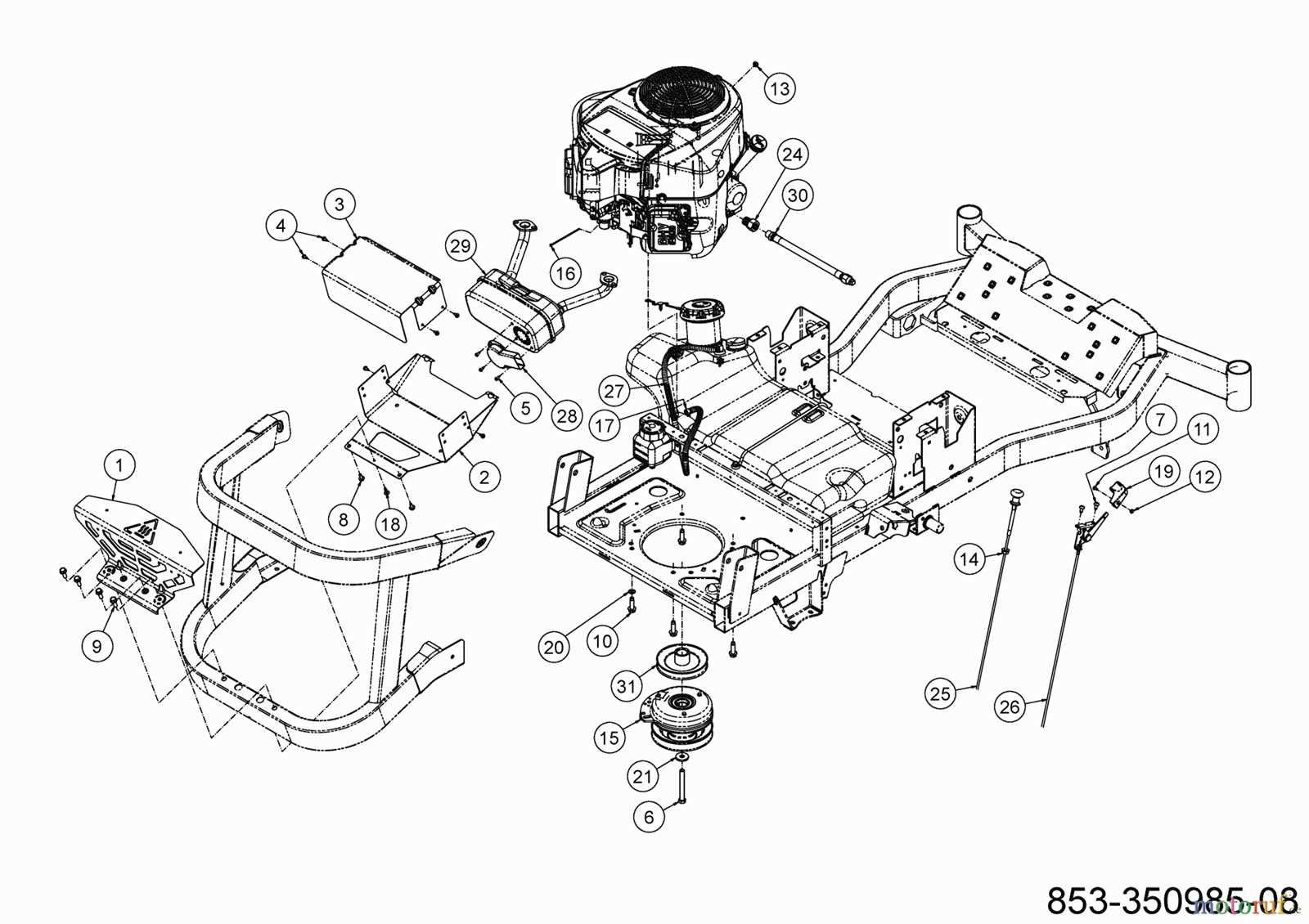 cub cadet zt1 42 parts diagram