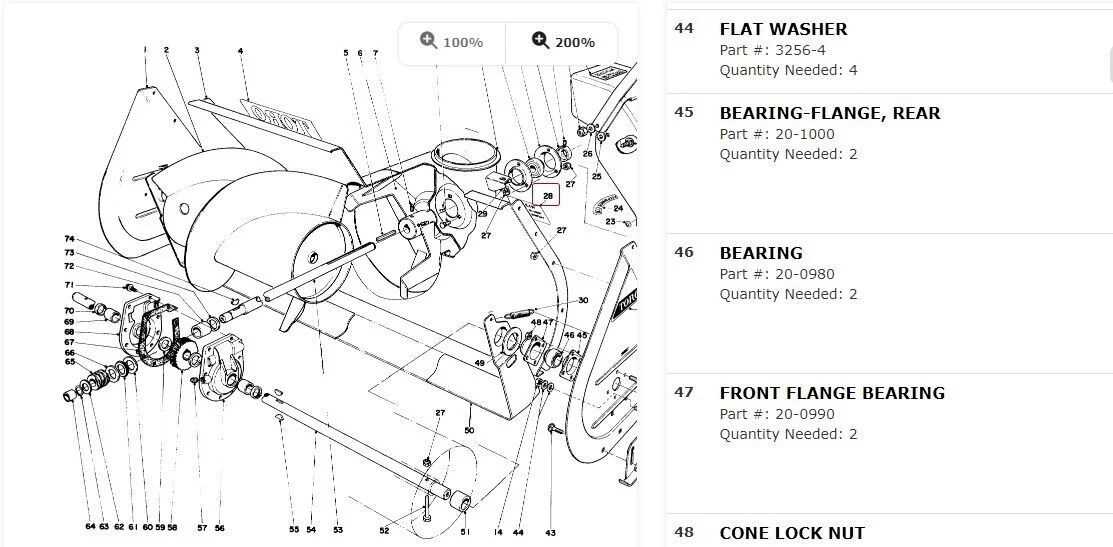 toro snow thrower parts diagram