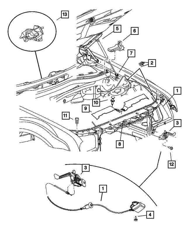 dodge charger body parts diagram