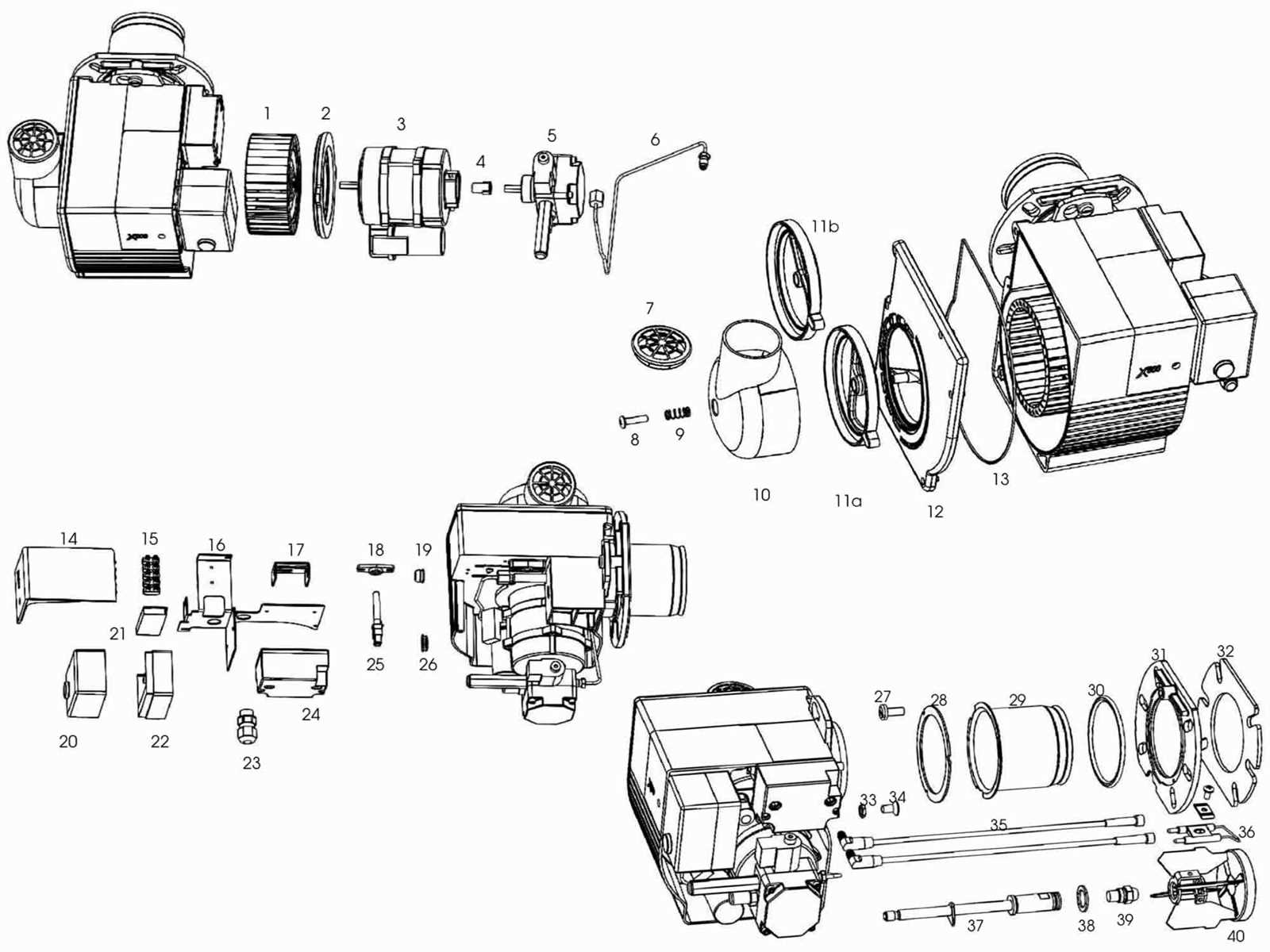 beckett burner parts diagram