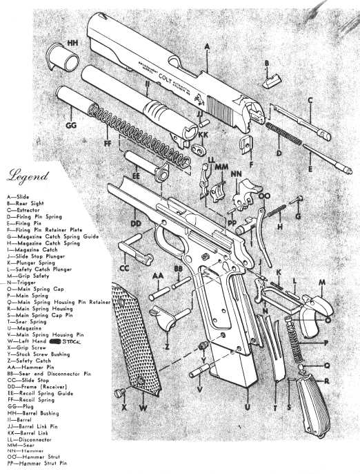 1911 parts diagram