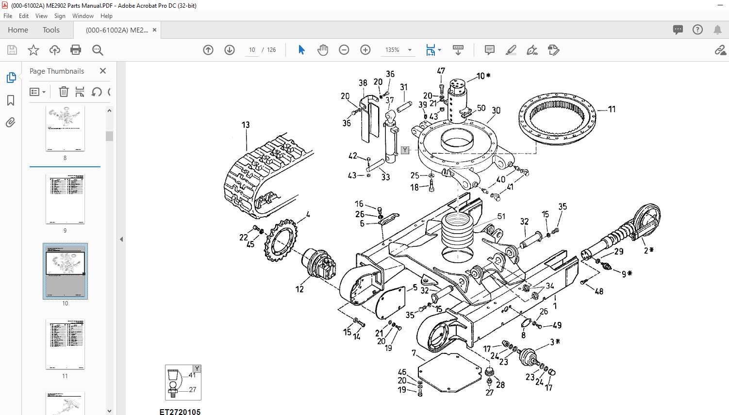 excavator parts diagram pdf