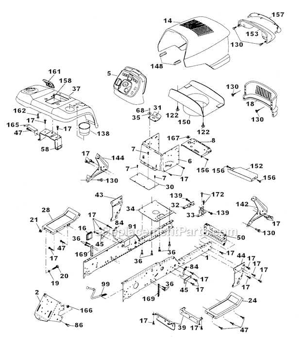 craftsman gt5000 parts diagram