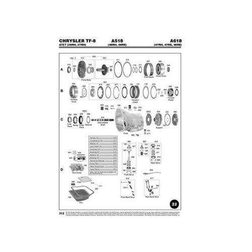 dodge 46re transmission parts diagram